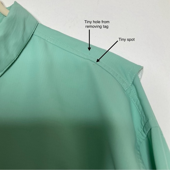 Patagonia Men's Light Weight Button Down Long Sleeve Shirt Light Green Large - Picture 14 of 16